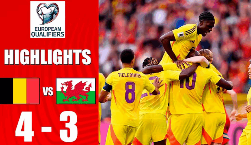 FULL HIGHLIGHT! BELGIUM (4) VS (3) WALES | UEFA EUROPEAN QUALIFIERS