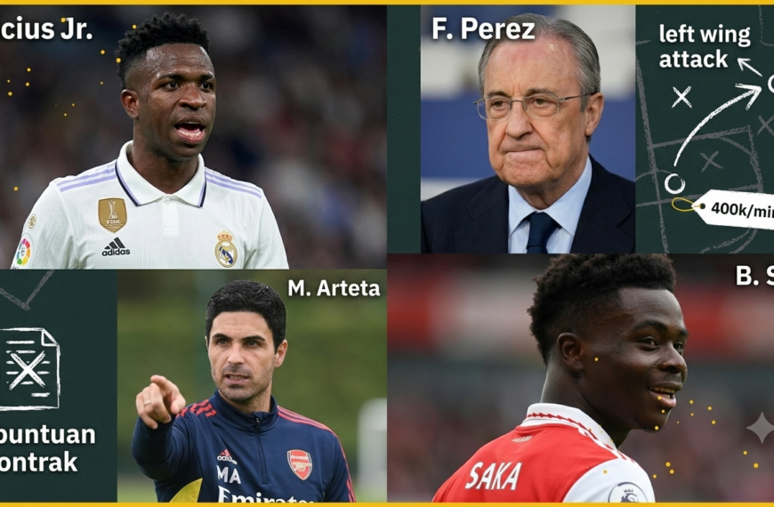 Arsenal Siap Pecahkan Rekor Gaji Demi Datangkan Vinicius Junior dari Real Madrid